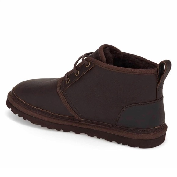 Ugg Boots Neumel Shearling Chukka Lace Leather Casual Comfort Winter Brown 10 - Picture 2 of 14